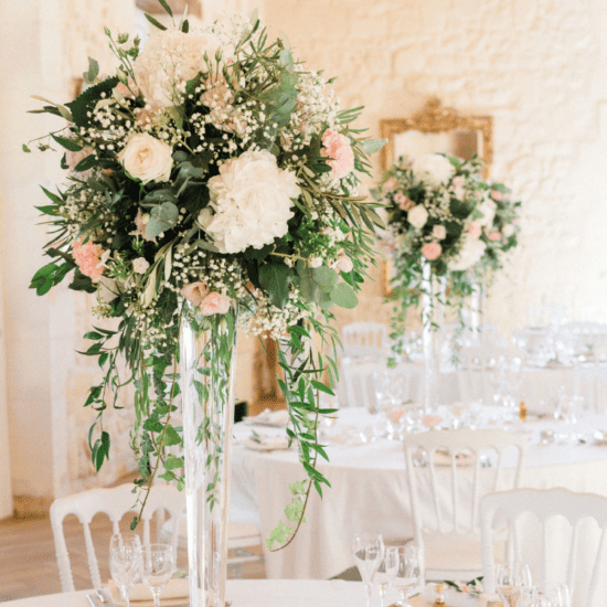 Centre de table-décoration-table-mariage-fleurs-bordeaux-lpfloraldesigner