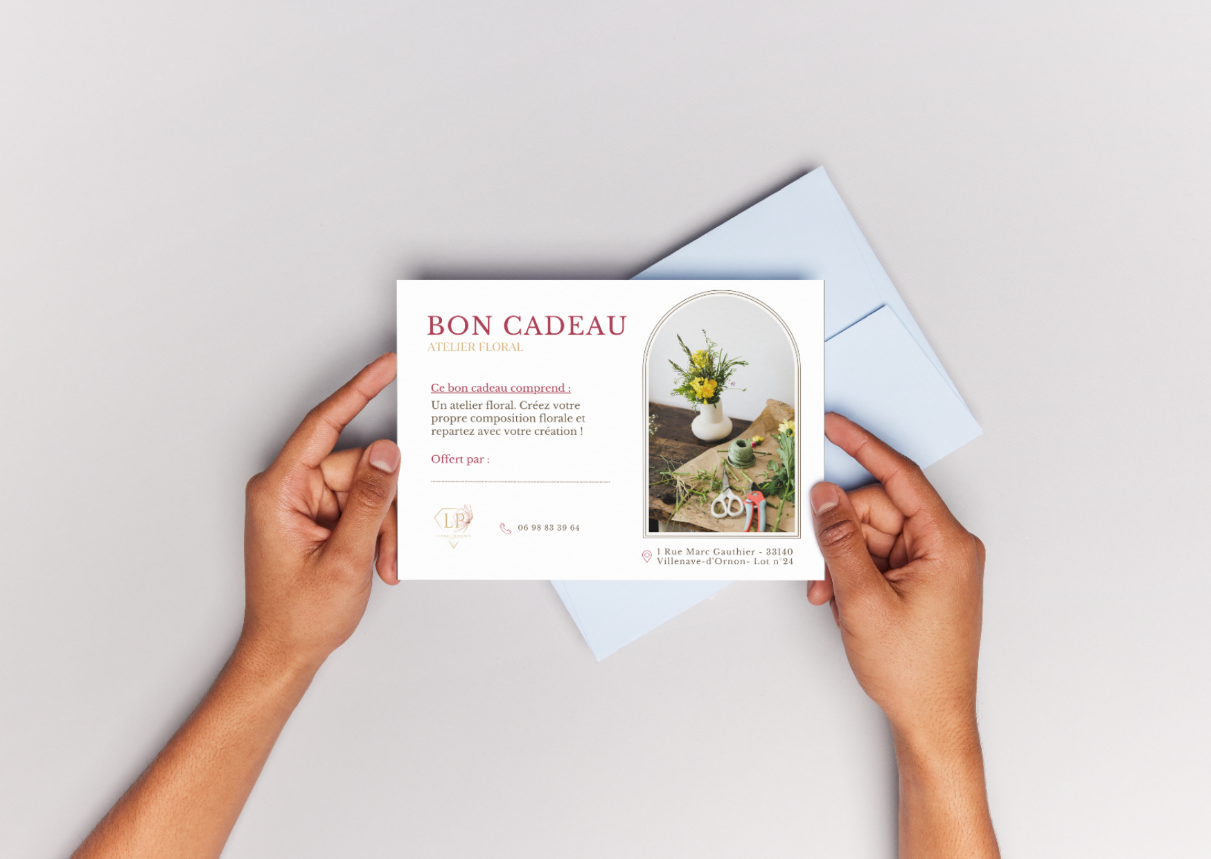 Bon cadeau atelier d'art floral